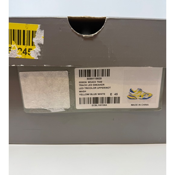 Balenciaga Track LED Sneaker Yellow/Blue Size 12 US 45 EU - Picture 10 of 10